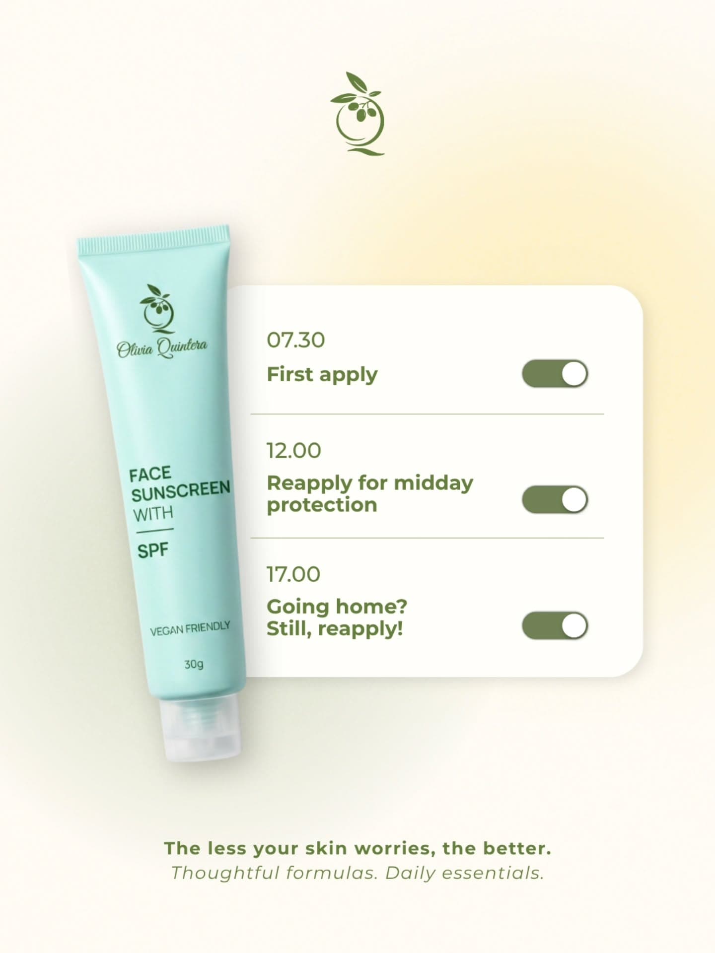 Face Sunscreen with SPF, infografis