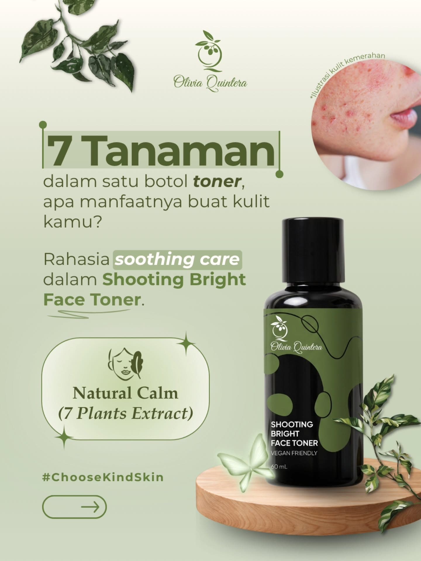 Shooting Bright Face Toner, infografis