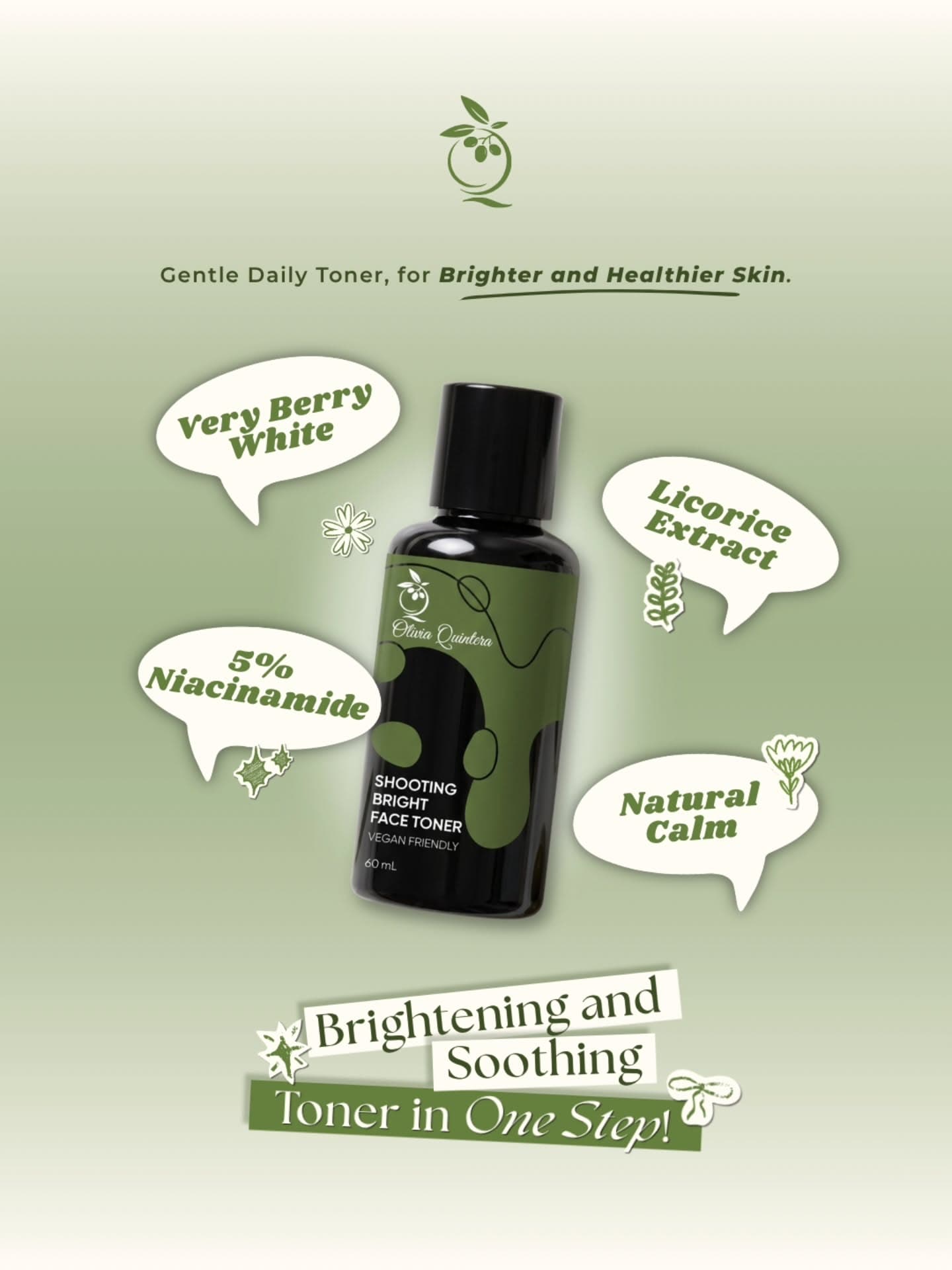 Shooting Bright Face Toner, infografis